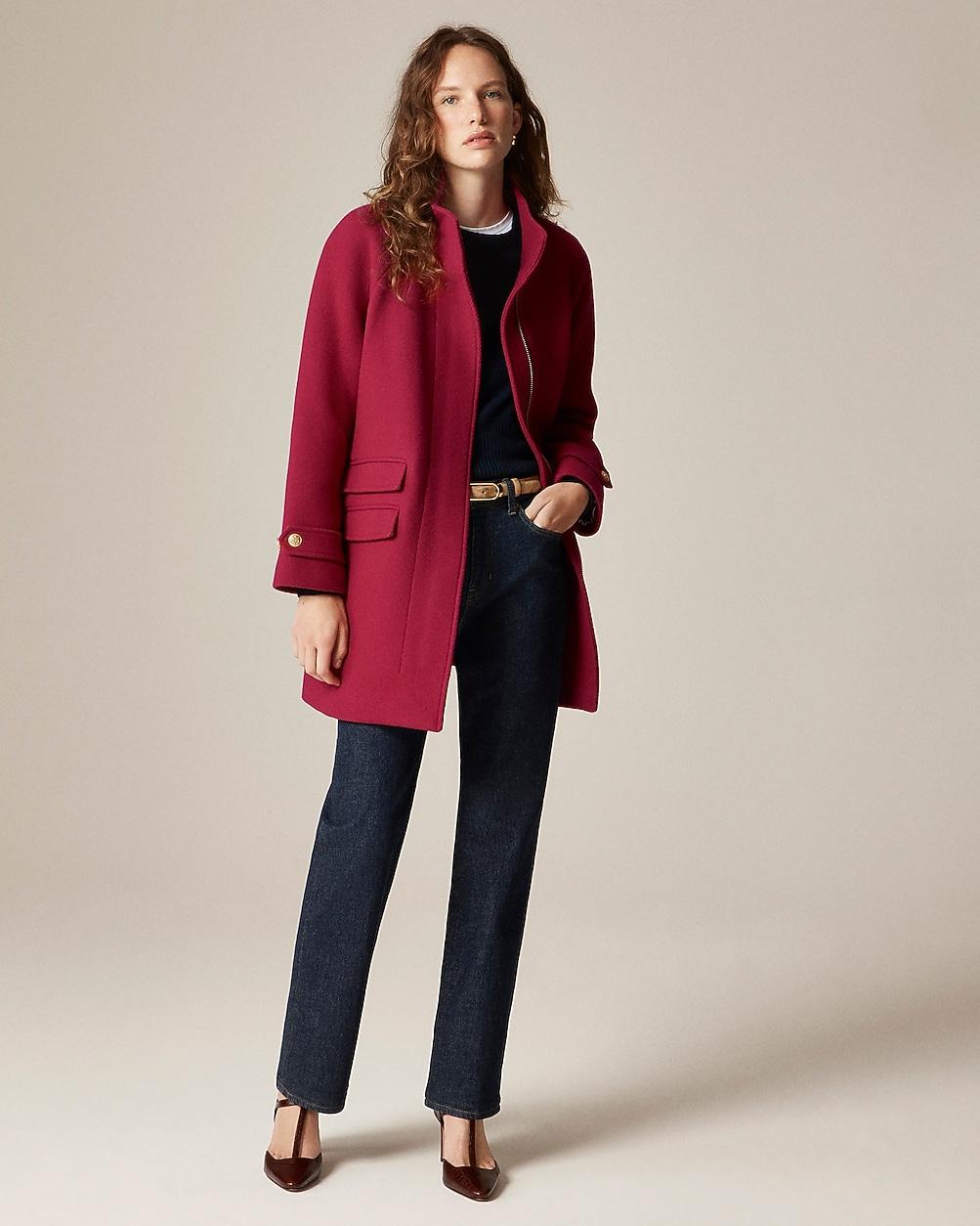 Petite Toscana coat in Italian stadium-cloth wool blend by J.CREW