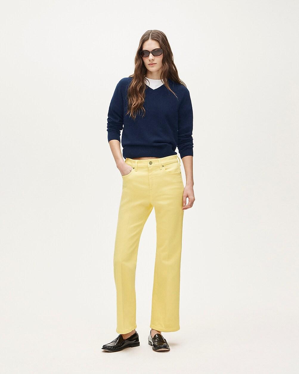 Petite garment-dyed Charley kickout cropped jean by J.CREW