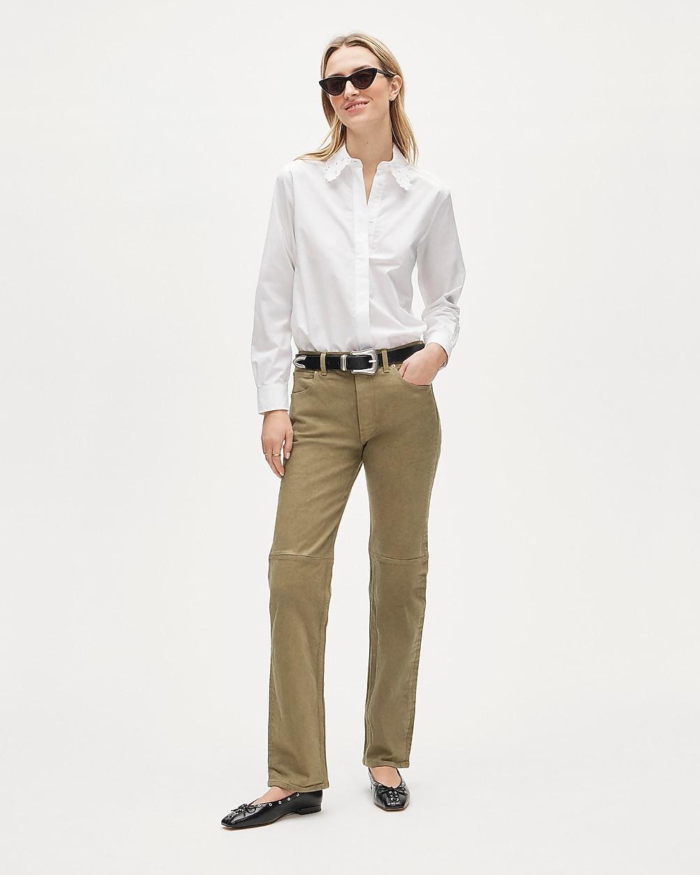 Petite garment-dyed western straight jean by J.CREW