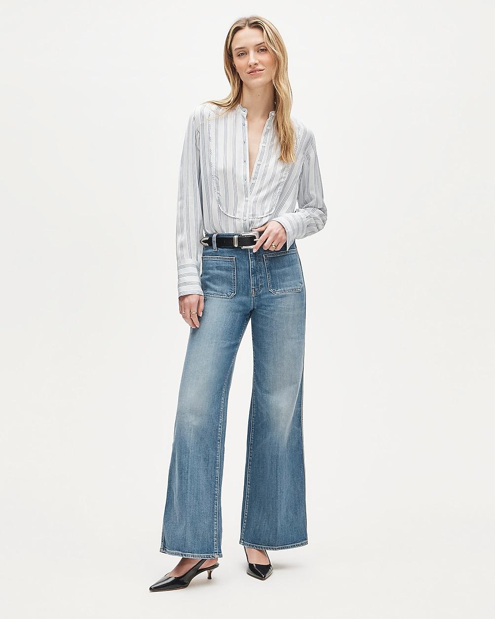Petite patch-pocket denim trouser jean by J.CREW