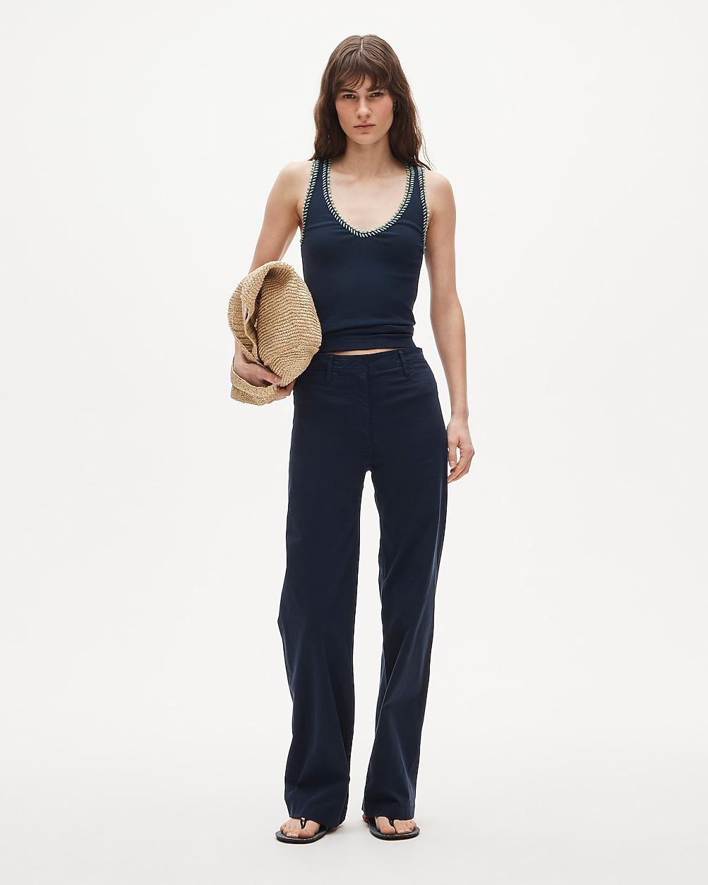 Petite wide-leg trouser in chino by J.CREW