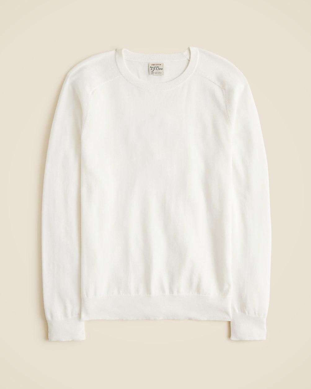Pima cotton crewneck sweater by J.CREW