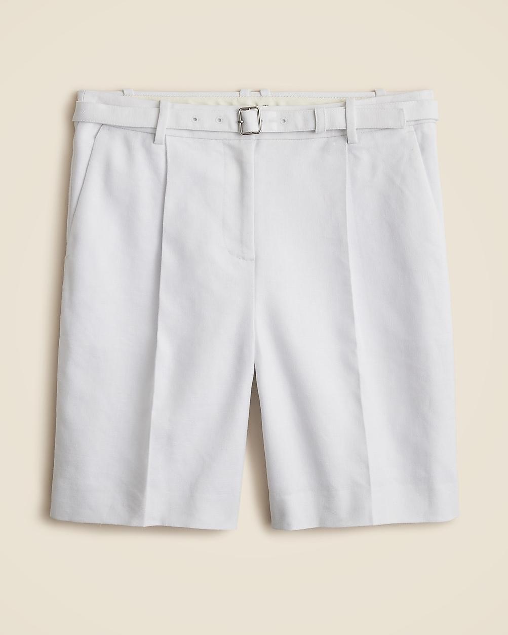 "Pleated 9"" trouser short in stretch linen blend" by J.CREW
