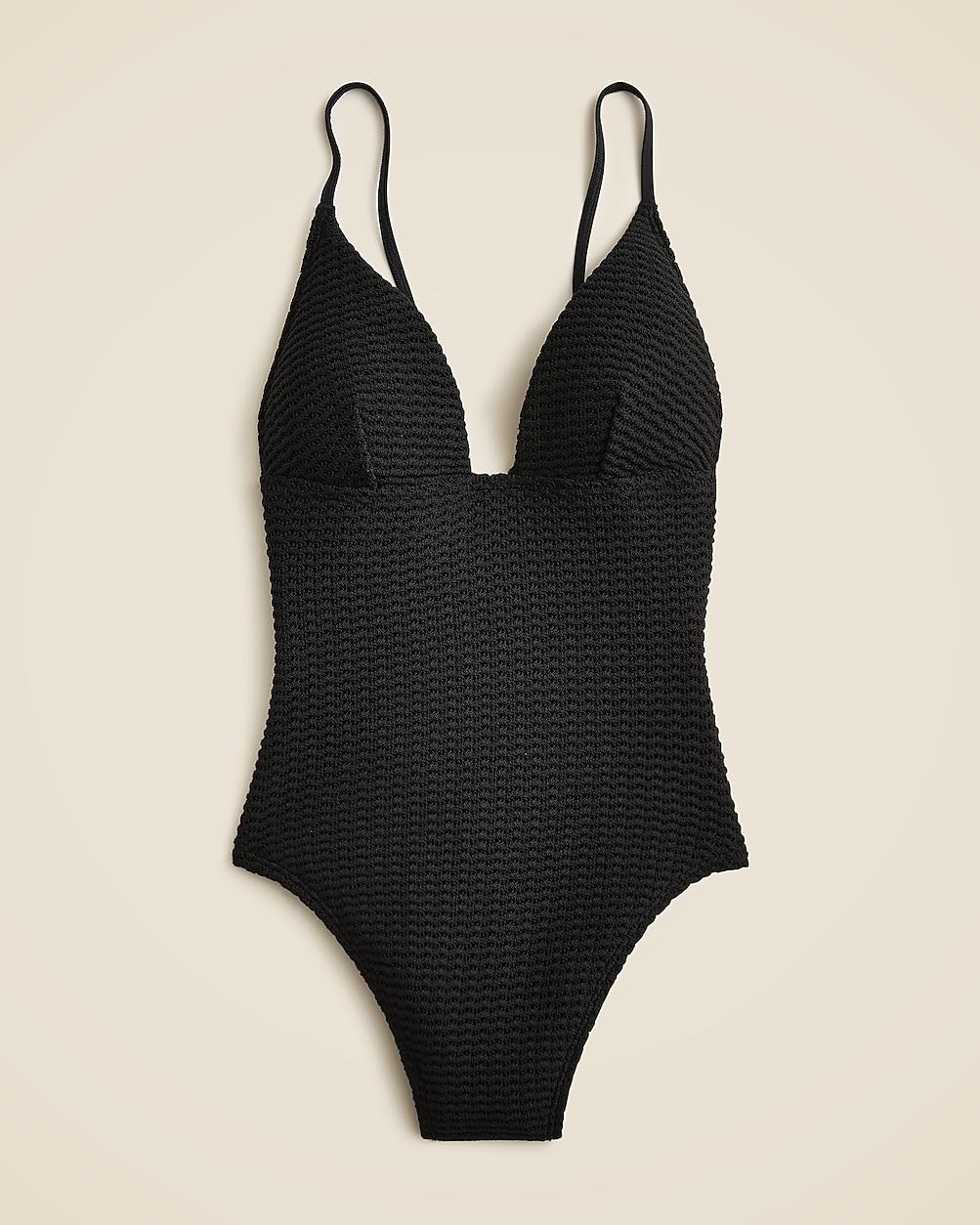 Plunge crochet one-piece by J.CREW