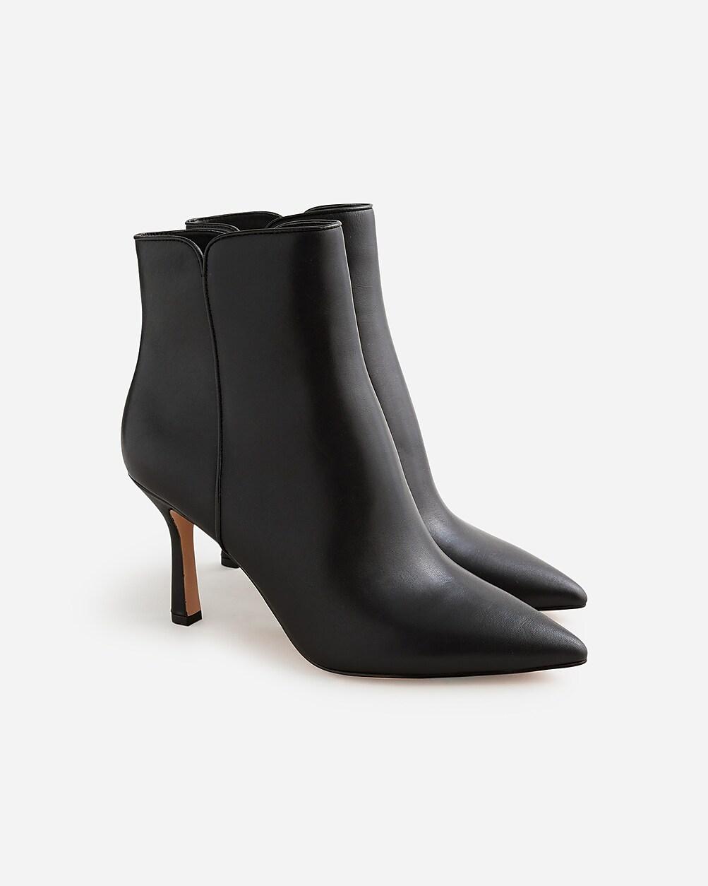 Pointed-toe ankle boots in leather by J.CREW