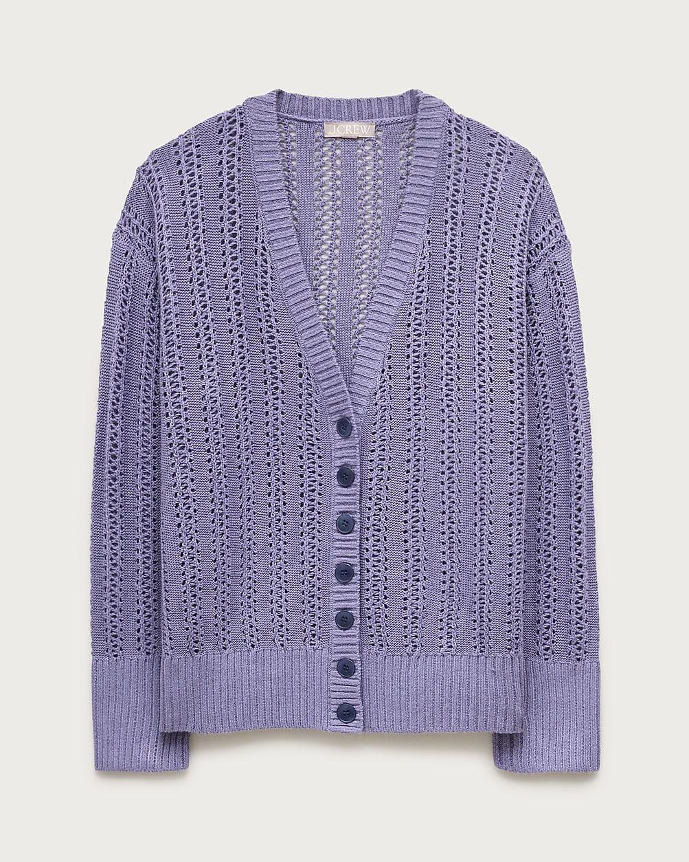 Pointelle V-neck cardigan by J.CREW