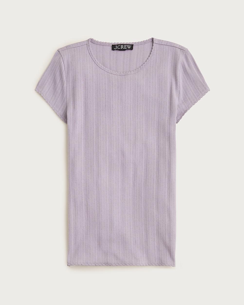 Pointelle short-sleeve T-shirt by J.CREW