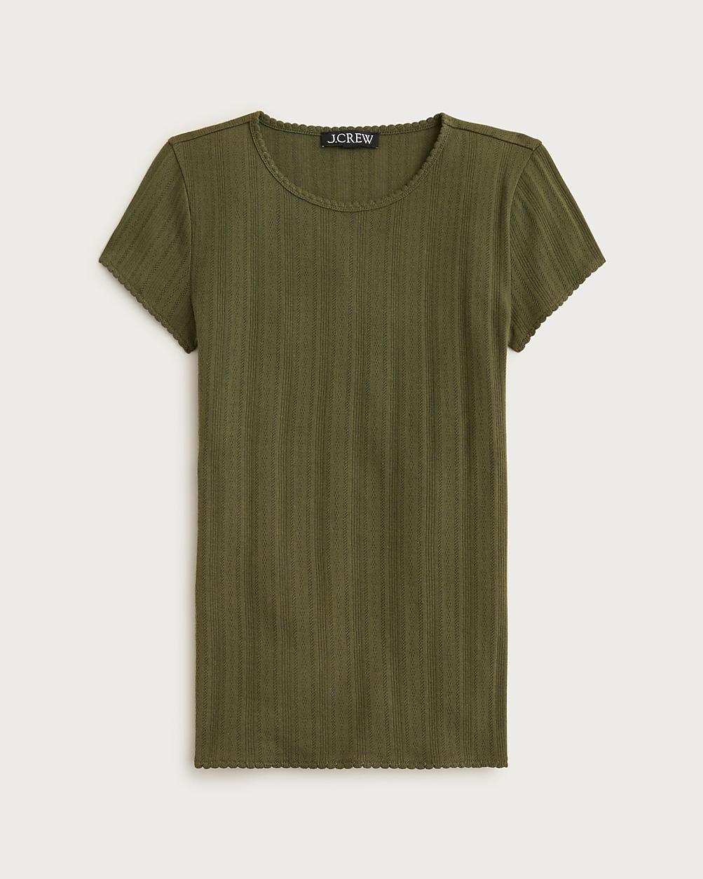 Pointelle short-sleeve T-shirt by J.CREW
