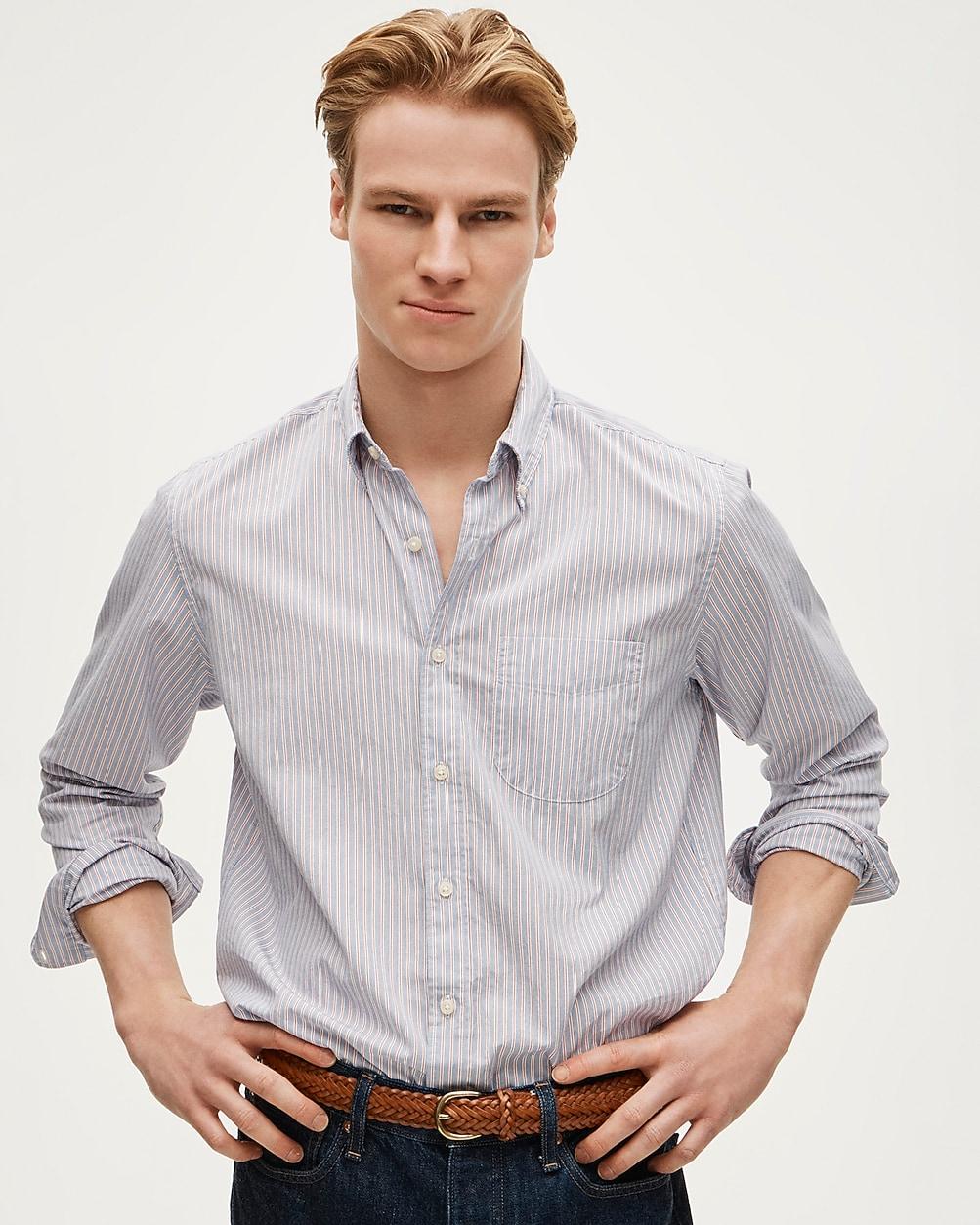 Poplin shirt with button-down collar by J.CREW