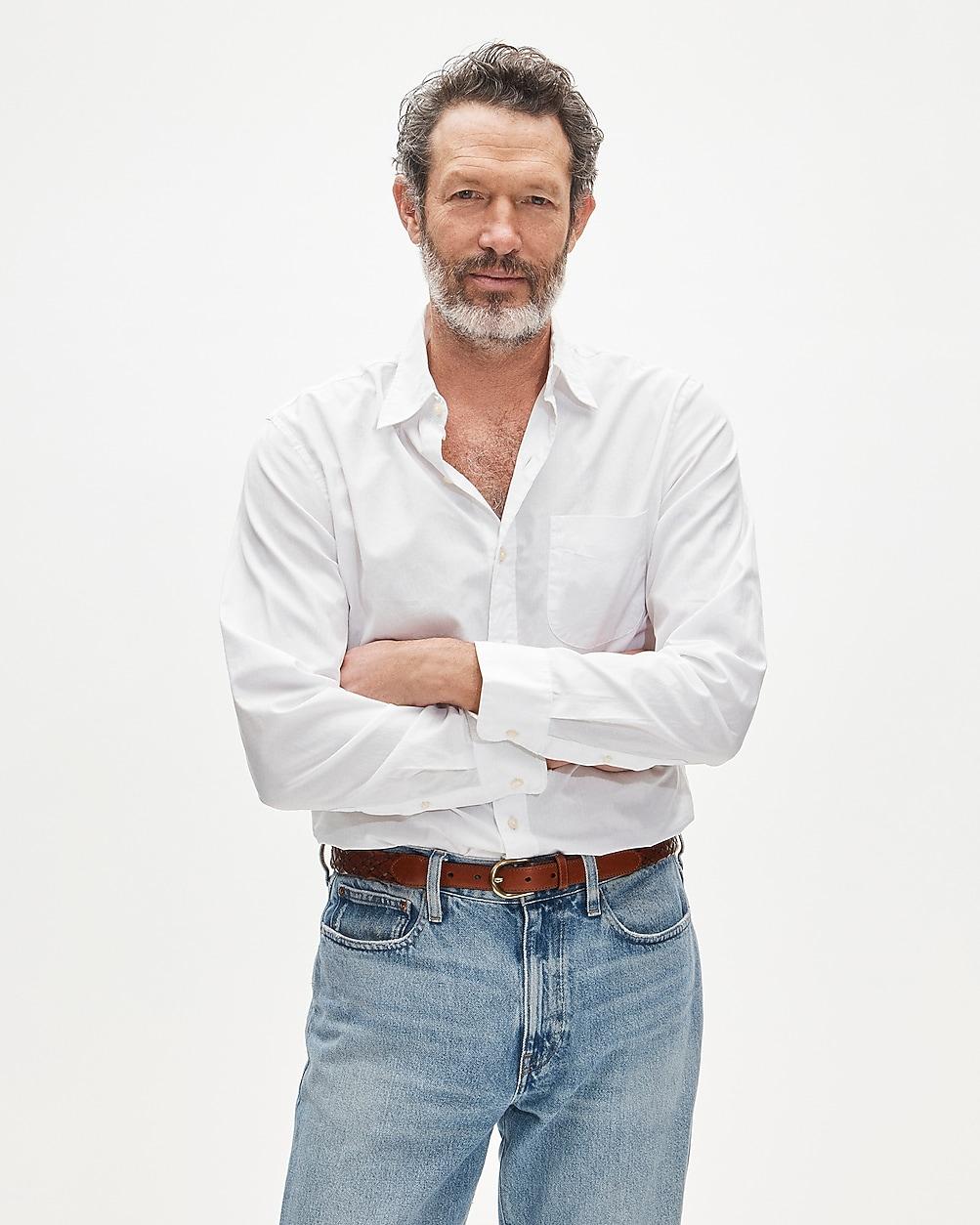 Poplin shirt with button-down collar by J.CREW