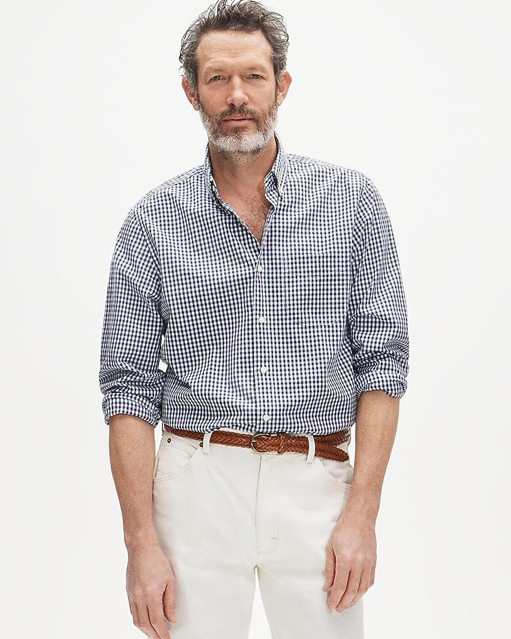 Poplin shirt with button-down collar by J.CREW