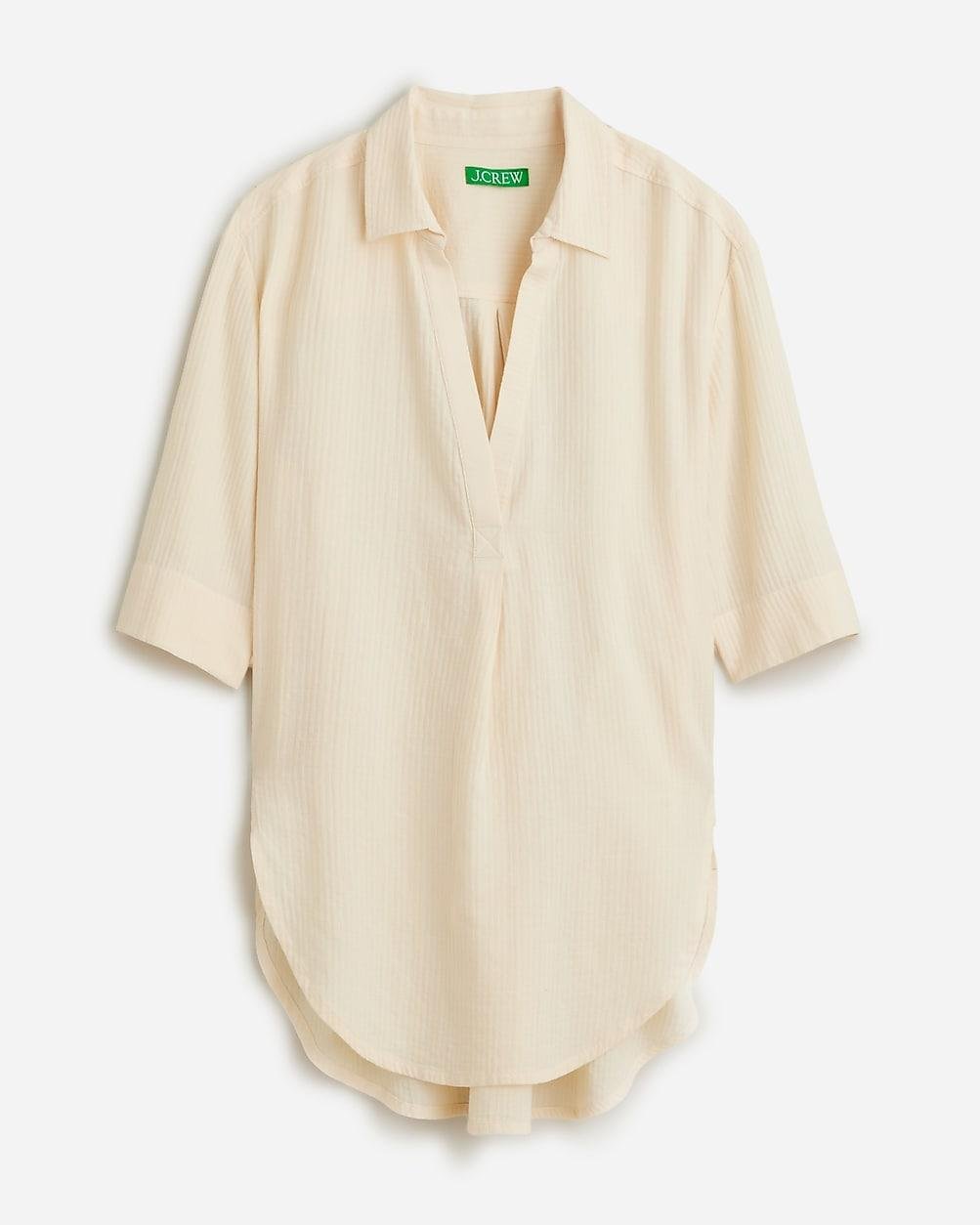 Popover shirt in airy gauze by J.CREW