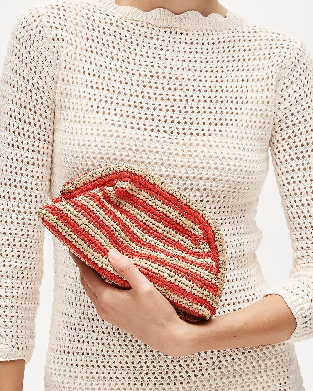 Portofino handknotted clutch in stripe by J.CREW Portofino handknotted clutch in stripe by J.CREW