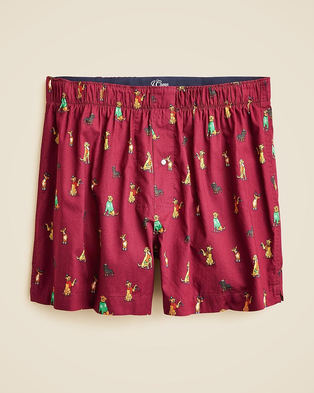 Printed boxers in cotton by J.CREW