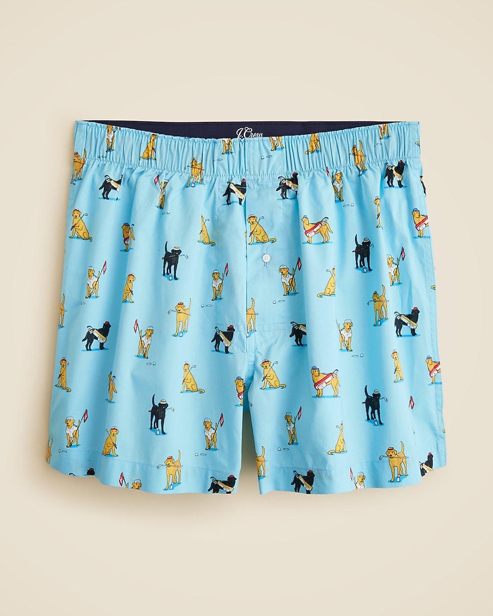 Printed boxers in cotton by J.CREW