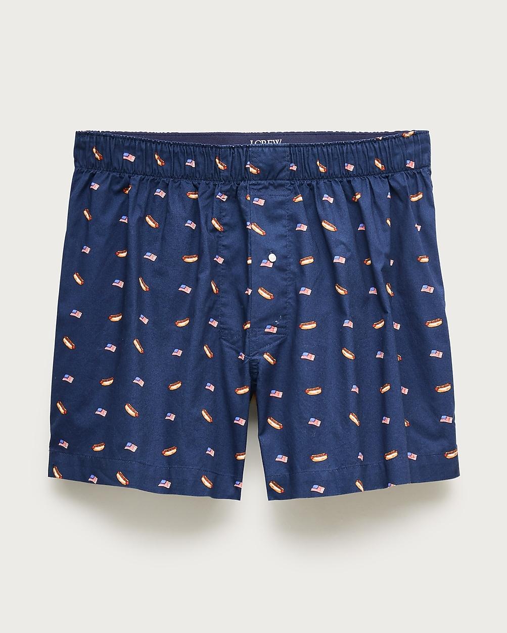 Printed boxers in cotton by J.CREW