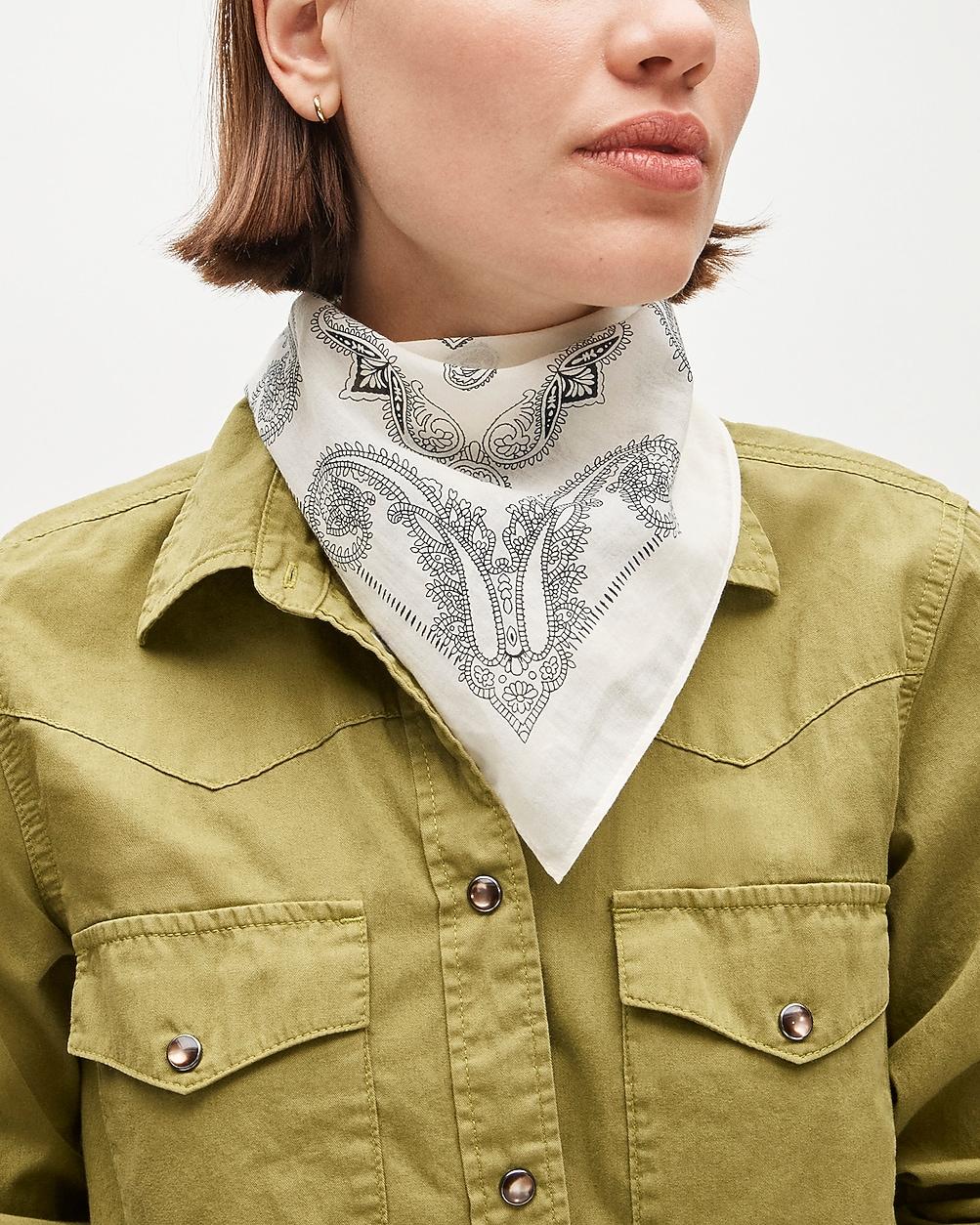 Printed lightweight cotton scarf by J.CREW