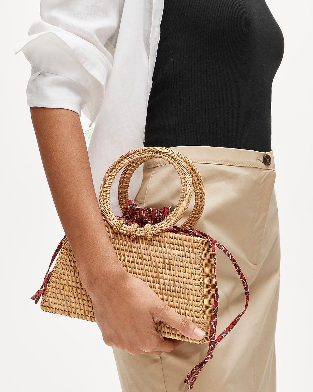 Rattan round-handle bag by J.CREW