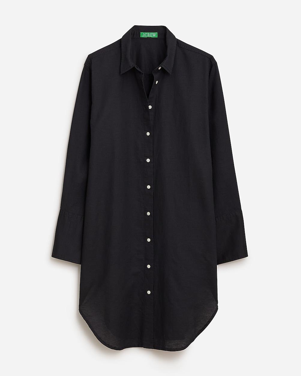 Relaxed-fit beach shirt in linen-cotton blend by J.CREW
