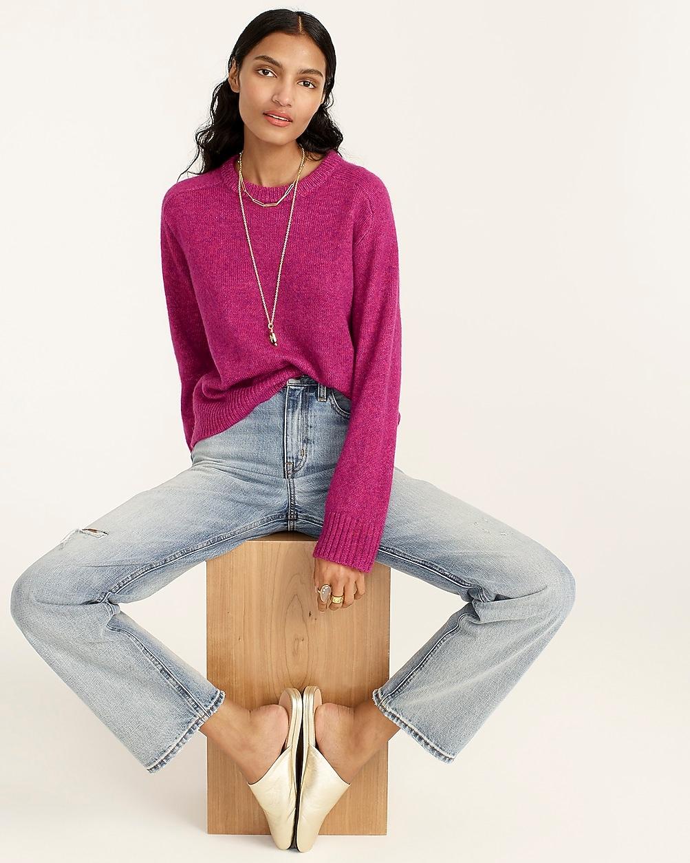 Relaxed saddle sleeve crewneck sweater by J.CREW