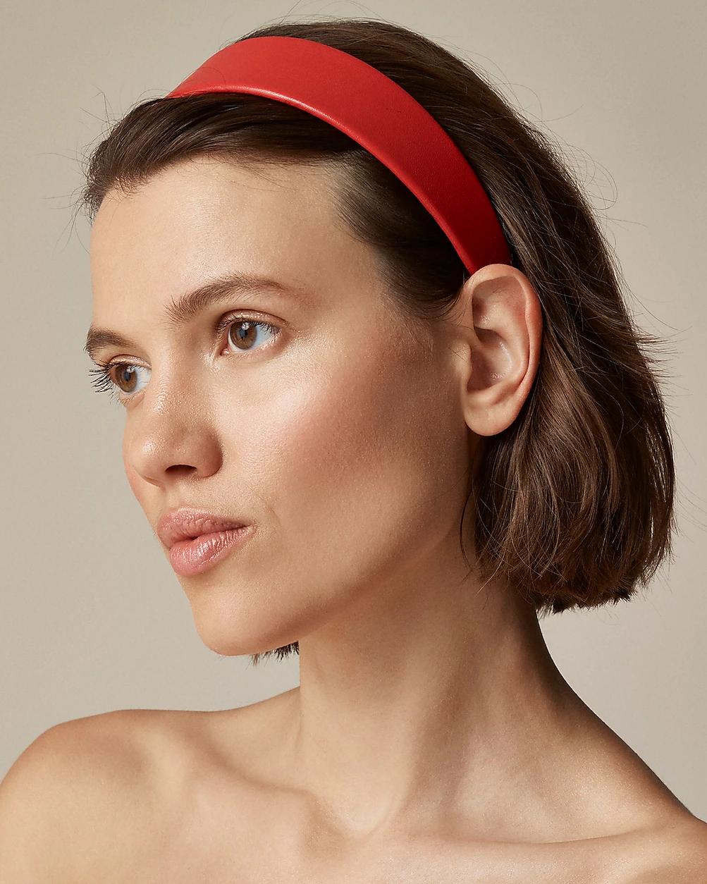 Retro leather headband by J.CREW