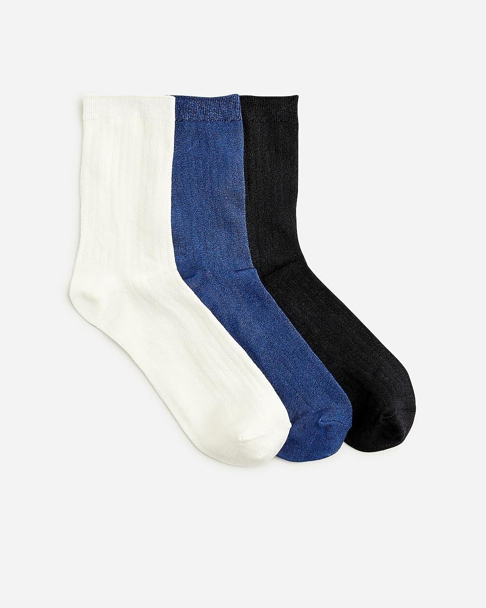 Ribbed bootie socks three-pack by J.CREW