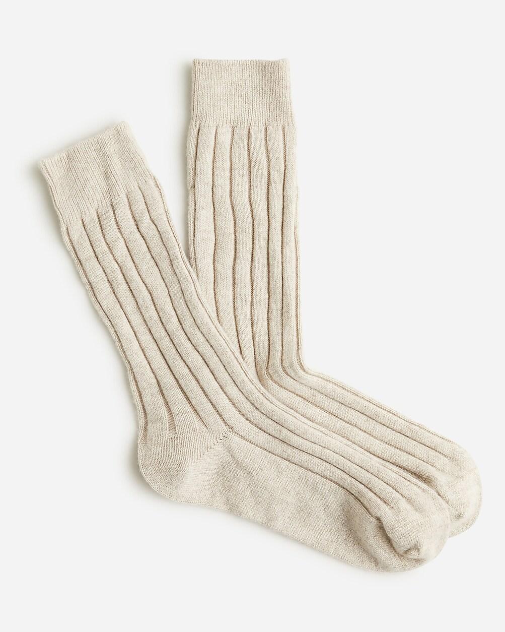 Ribbed cashmere-blend socks by J.CREW