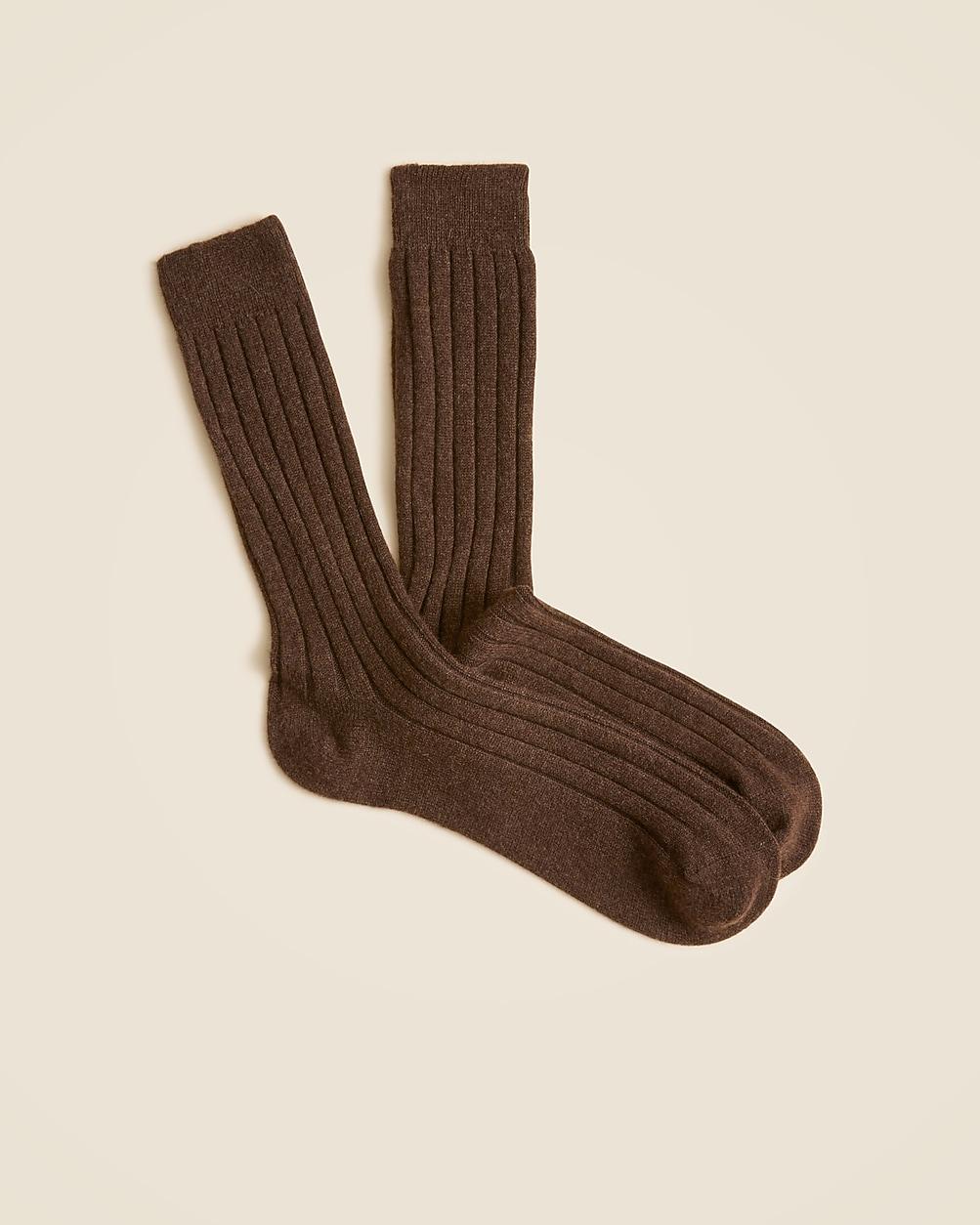 Ribbed cashmere-blend socks by J.CREW