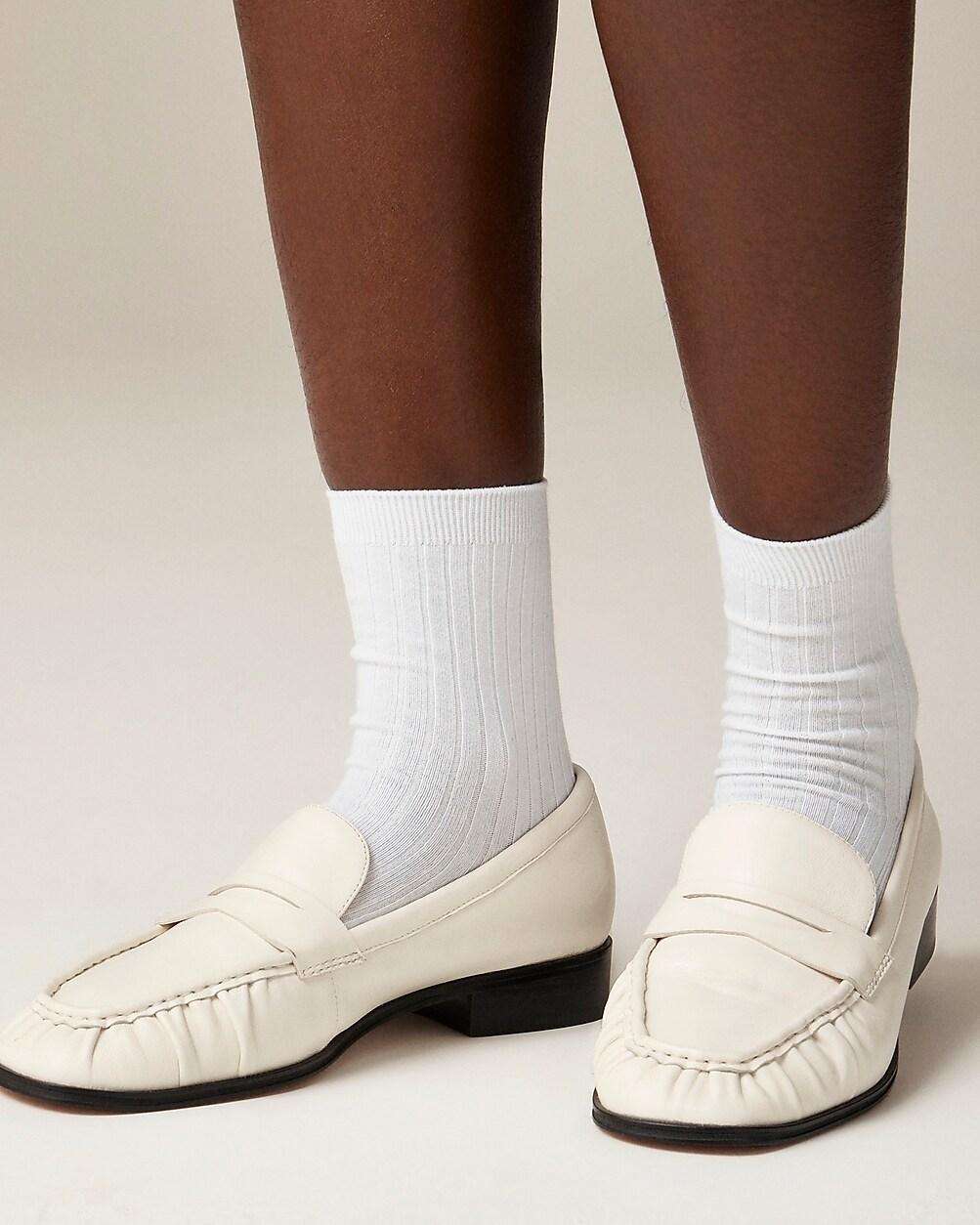 Ribbed cotton bootie socks three-pack by J.CREW