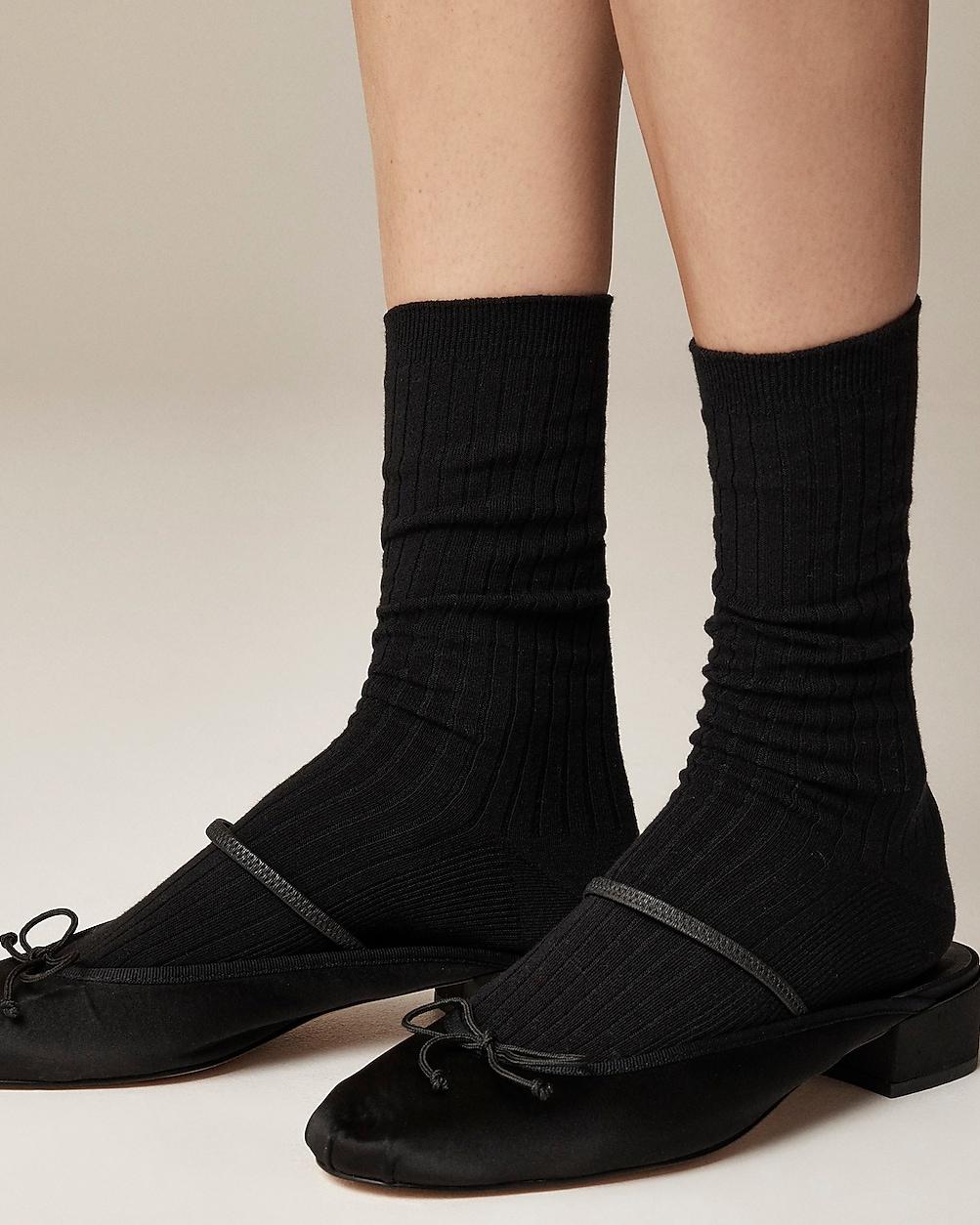 Ribbed cotton trouser socks three-pack by J.CREW