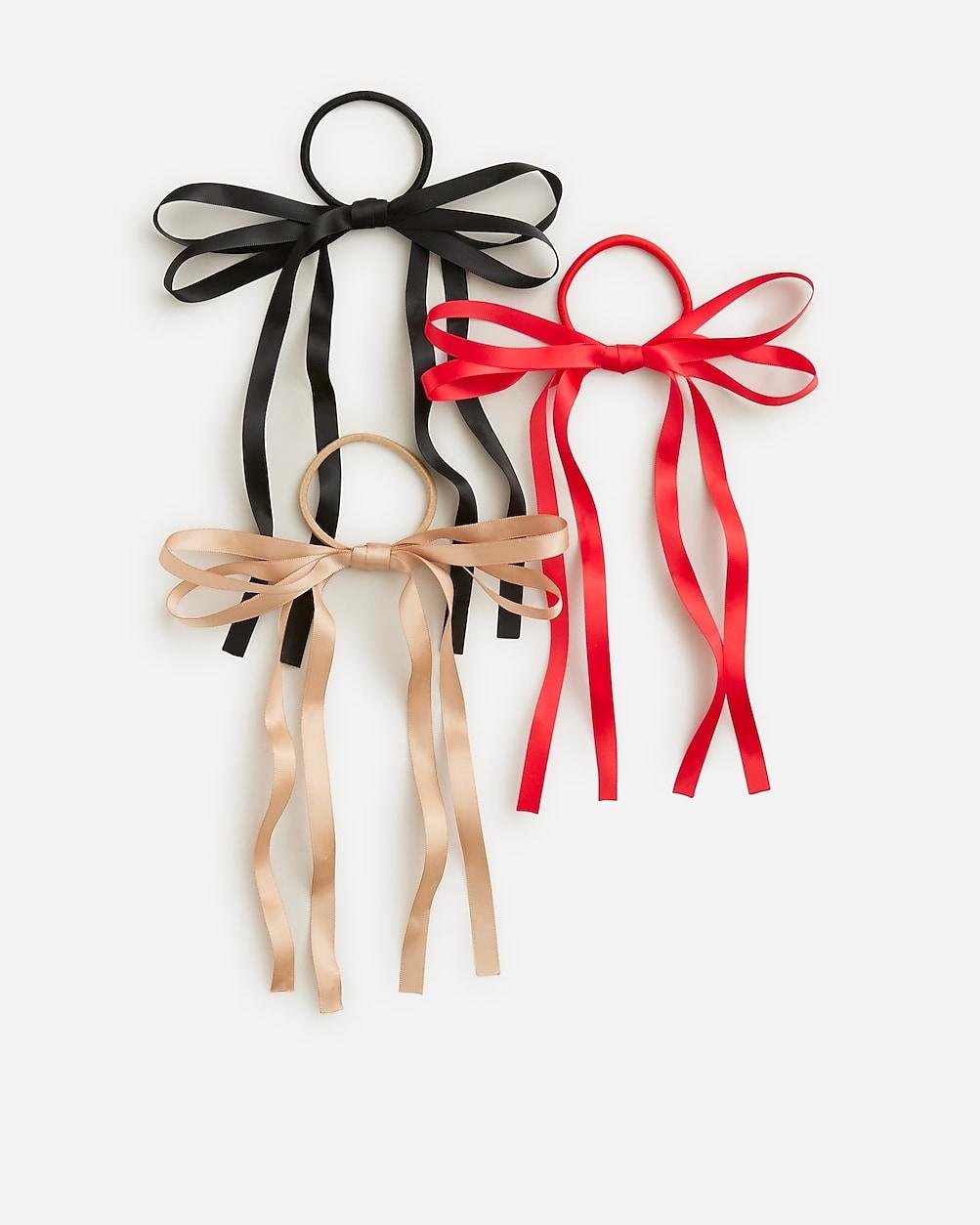 Ribbon bow hair ties pack by J.CREW