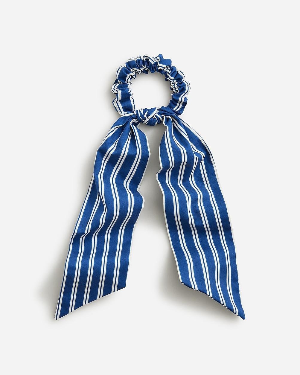 Ribbon scrunchie in stripe by J.CREW