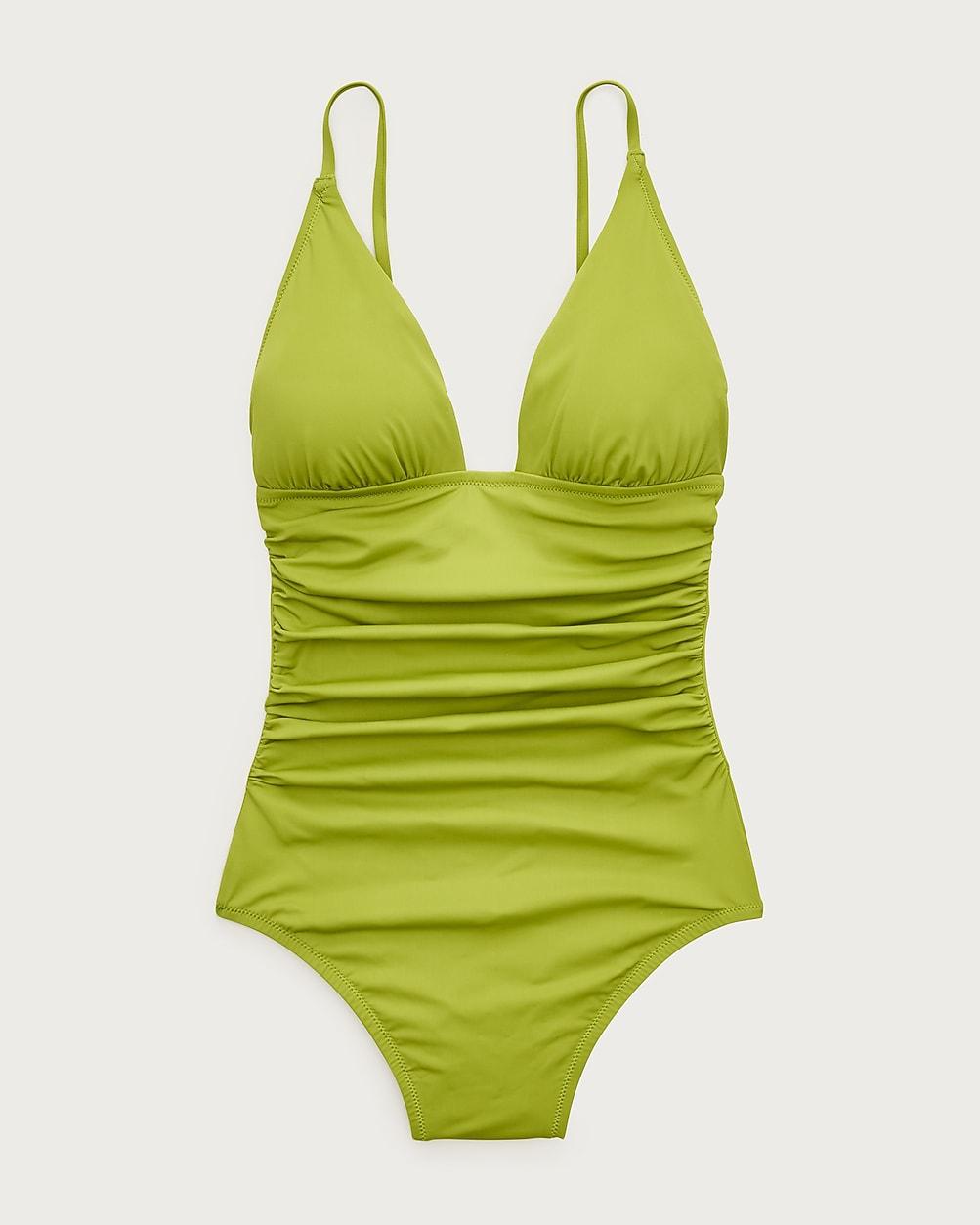 Ruched V-neck one-piece by J.CREW