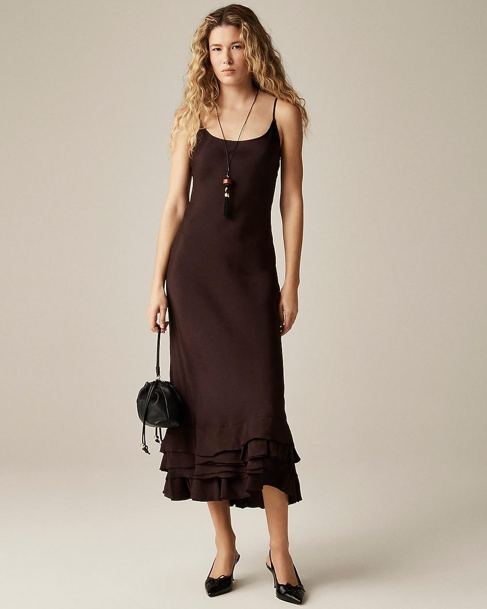 Ruffle-trim slip dress by J.CREW