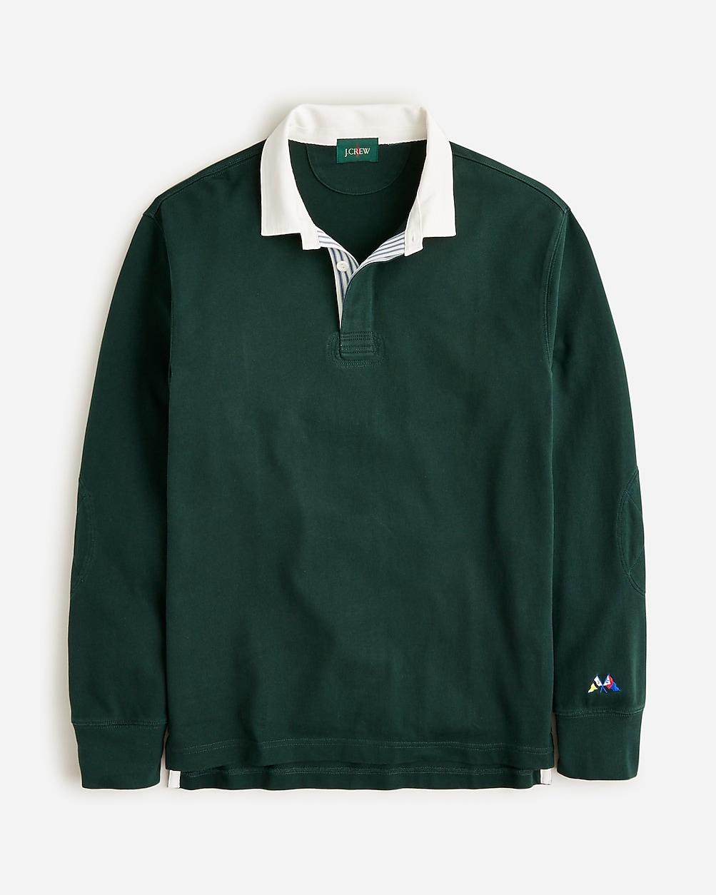 Rugby shirt with striped placket by J.CREW