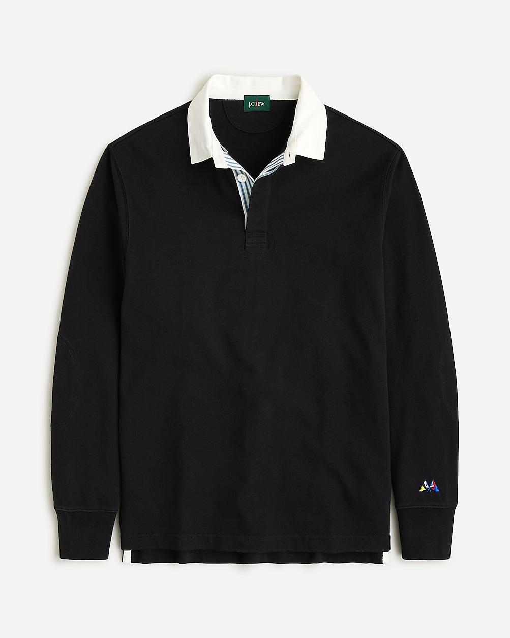 Rugby shirt with striped placket by J.CREW