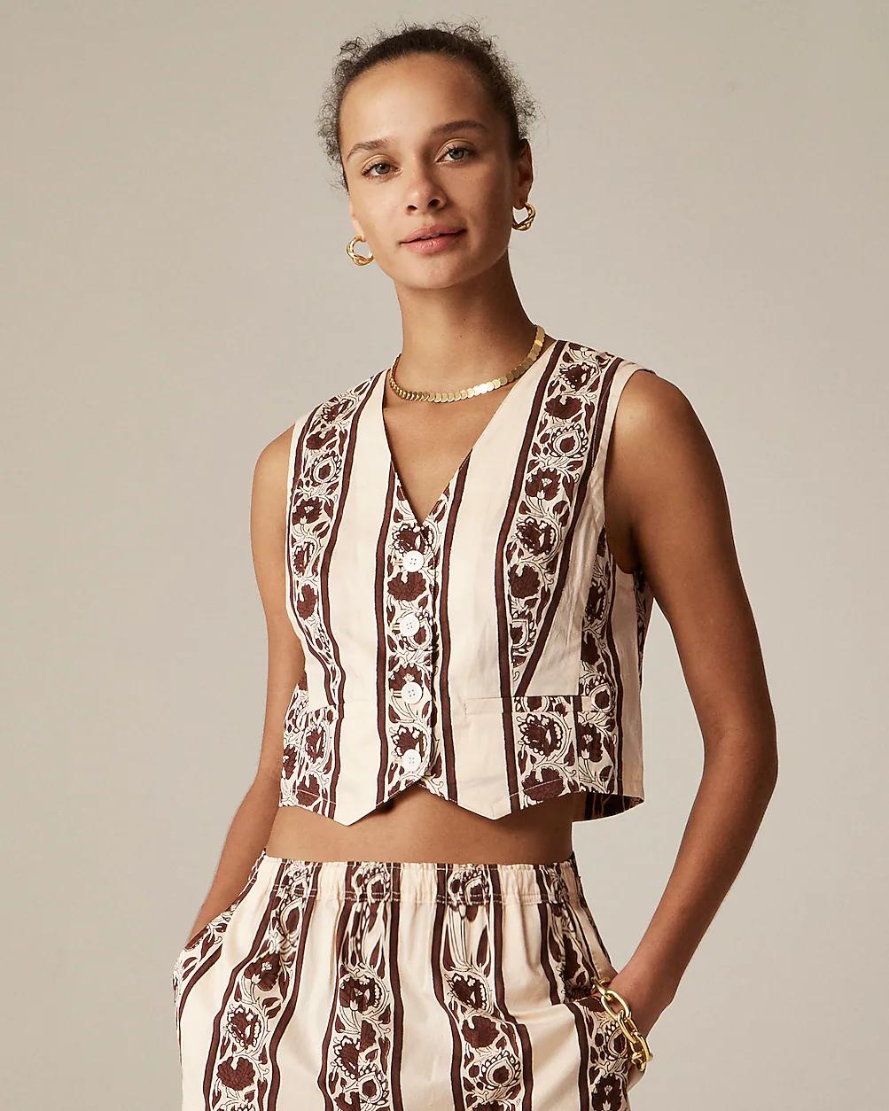 SZ Blockprints™ X J.Crew classic vest by J.CREW