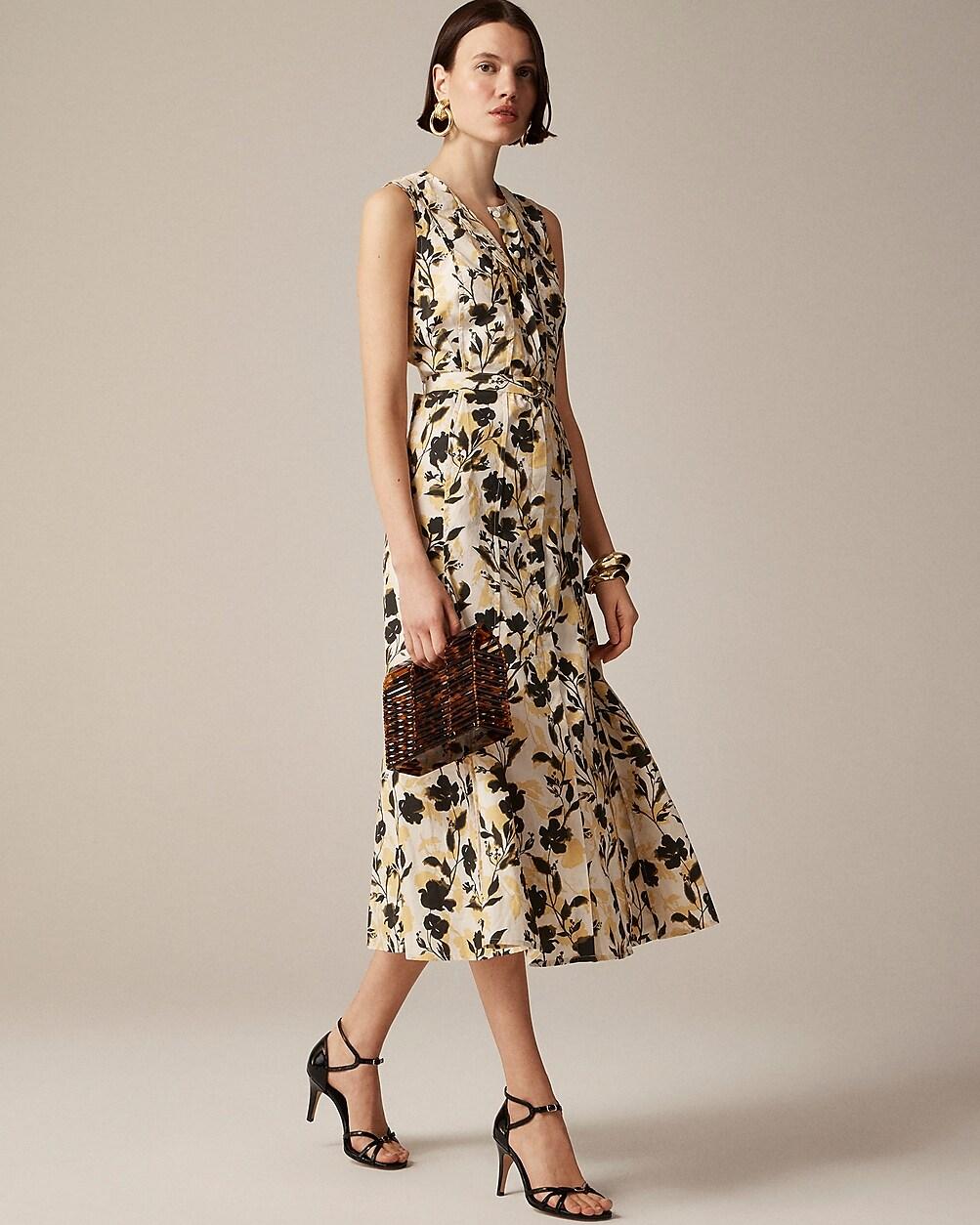 Seamed midi dress with removable belt by J.CREW
