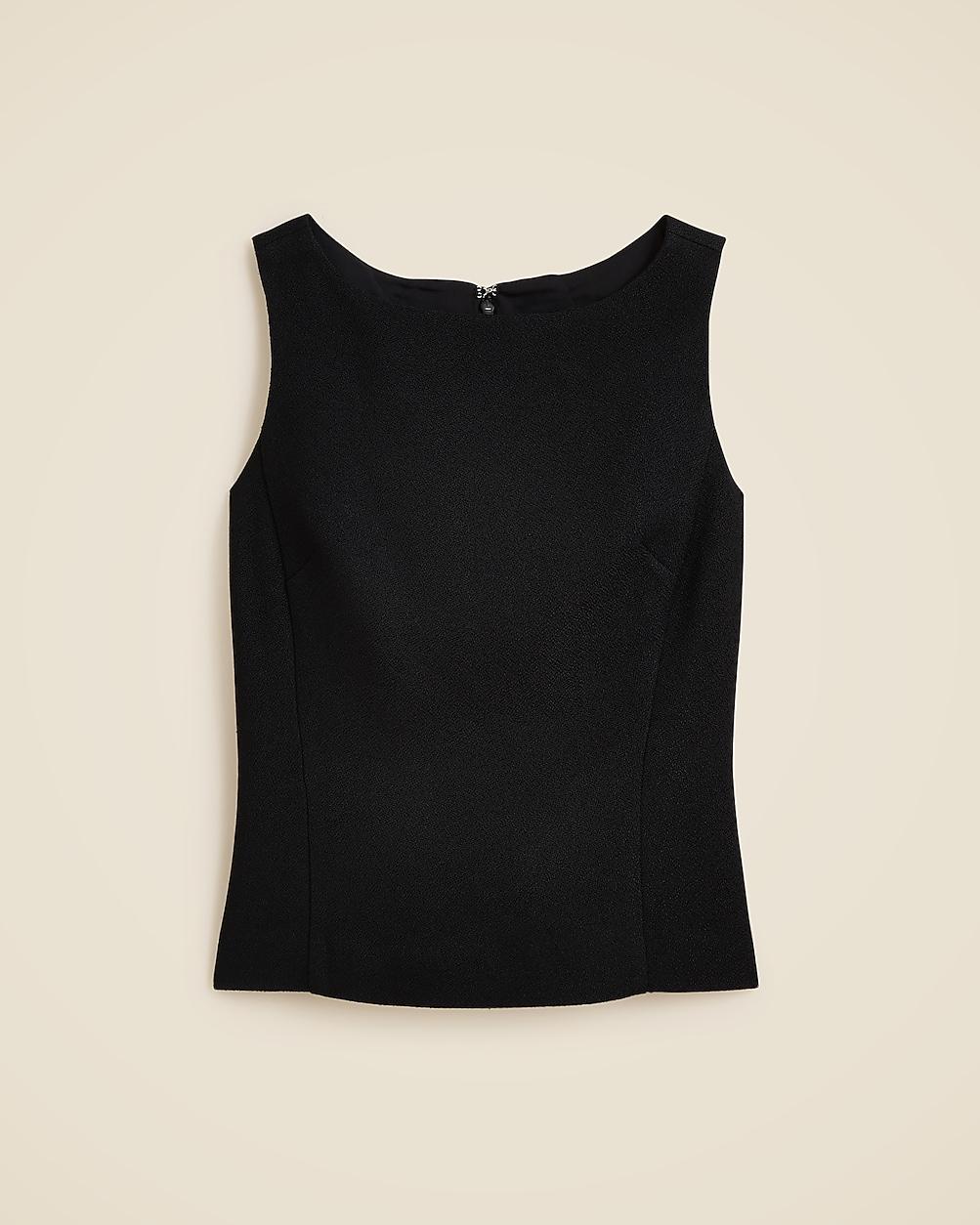 Seamed shell top in bouclÃ© by J.CREW