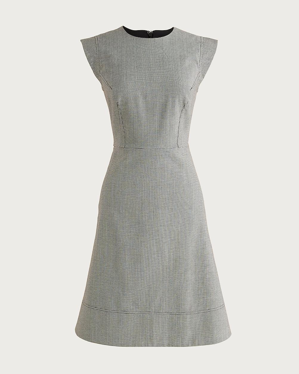 Seamed suit dress in houndstooth wool blend by J.CREW