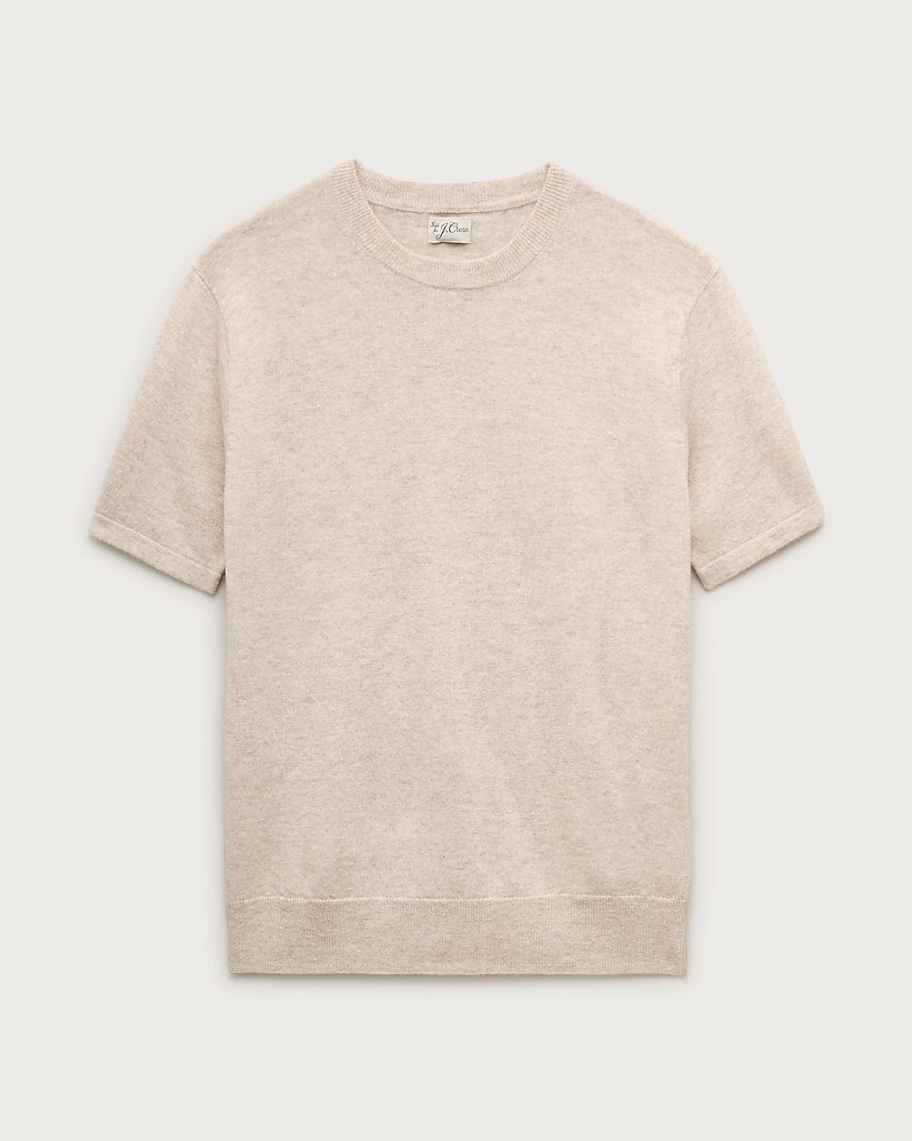 Short-sleeve cashmere-linen blend sweater by J.CREW