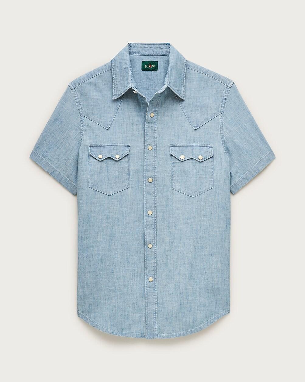 Short-sleeve chambray western shirt by J.CREW