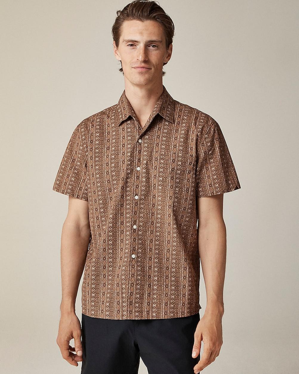 Short-sleeve cotton poplin camp-collar shirt by J.CREW