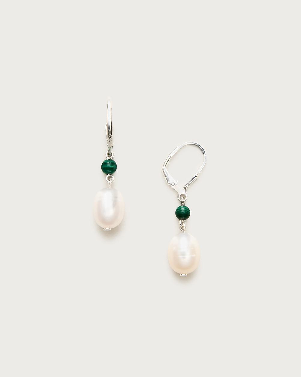 Silver-plated freshwater pearl earrings by J.CREW