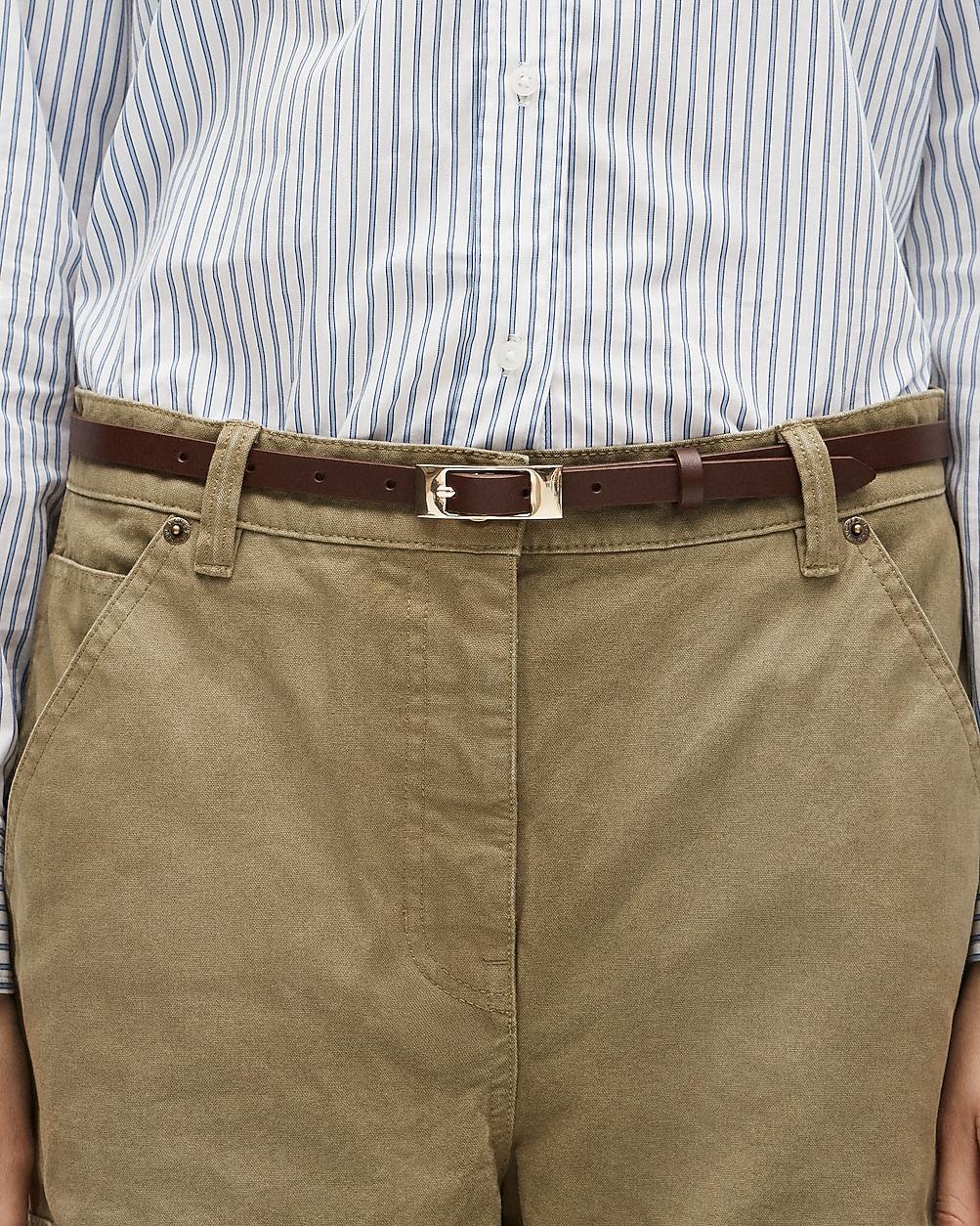 Skinny Italian leather belt by J.CREW