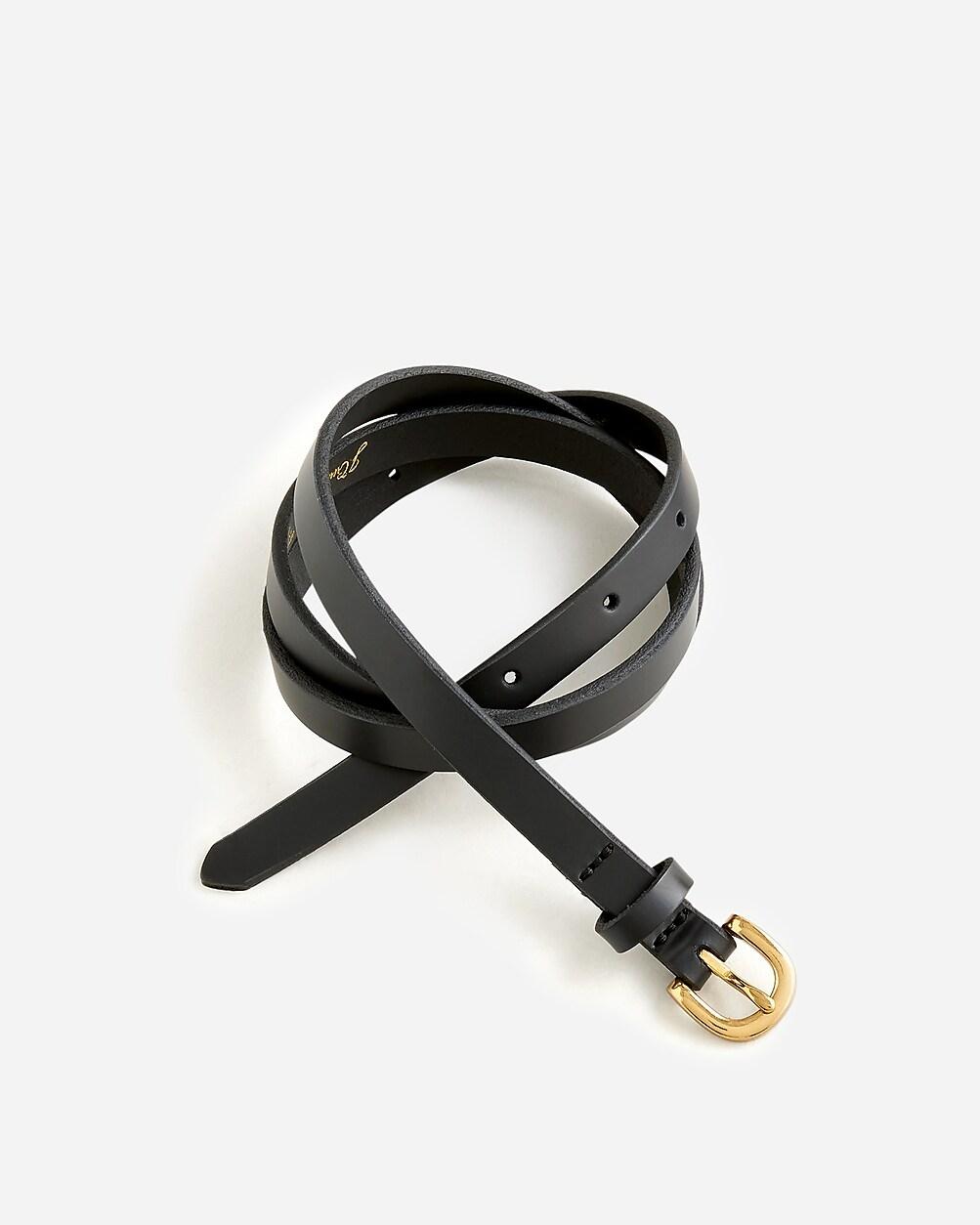 Skinny Italian leather belt by J.CREW