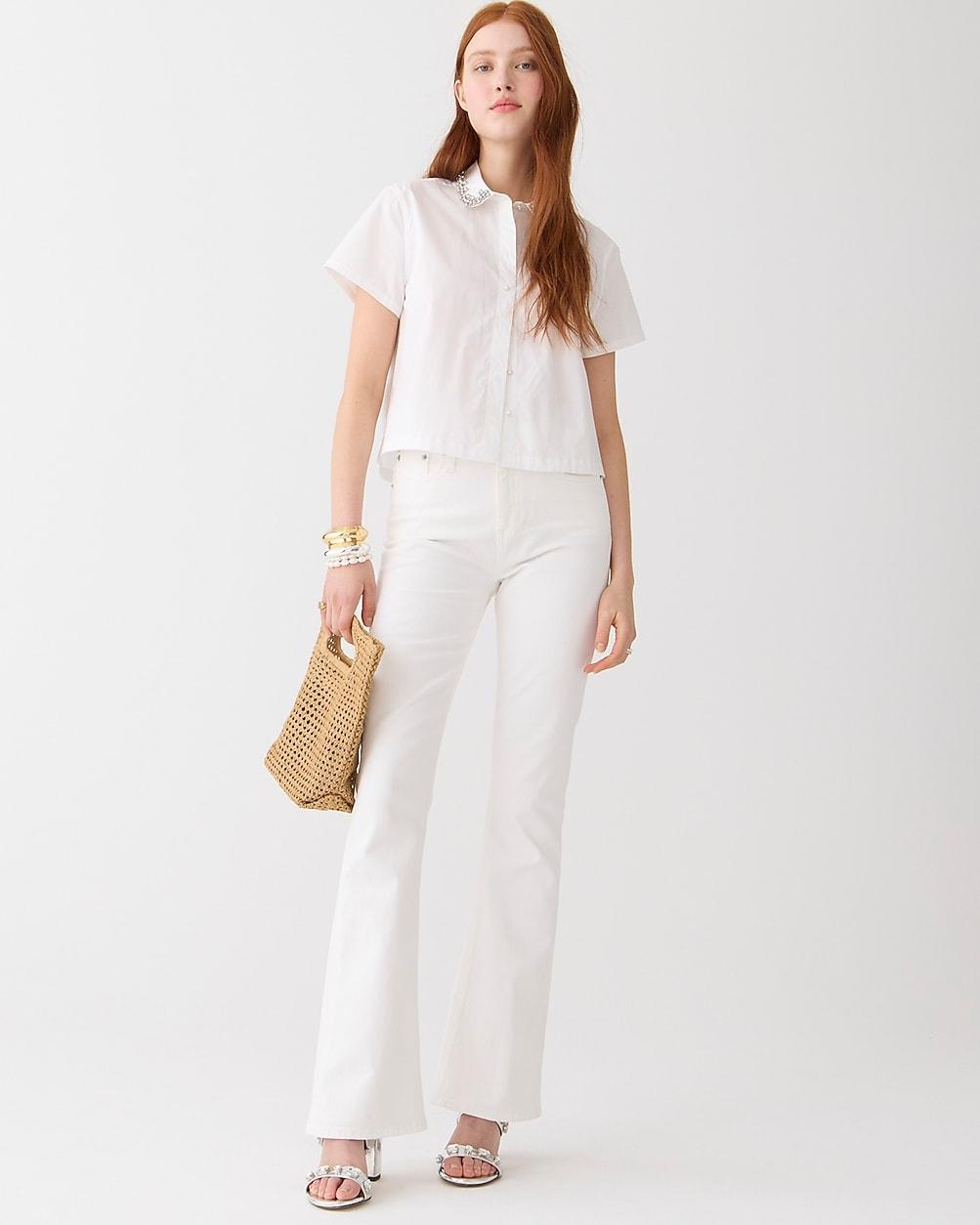 Skinny flare jean in white wash by J.CREW