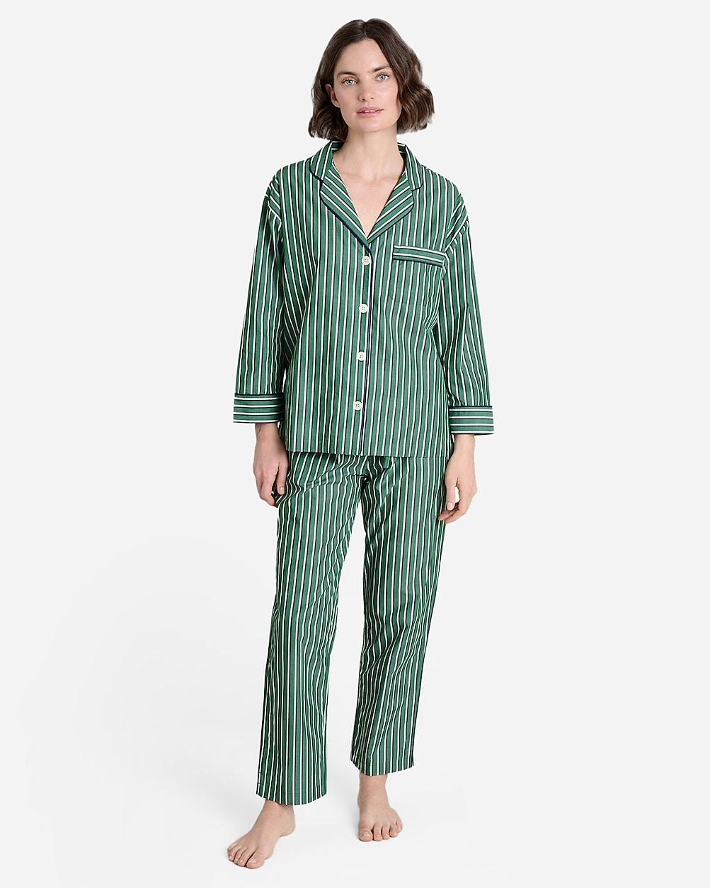 Sleepy Jones women's Marina pajama set in shadow stripe by J.CREW