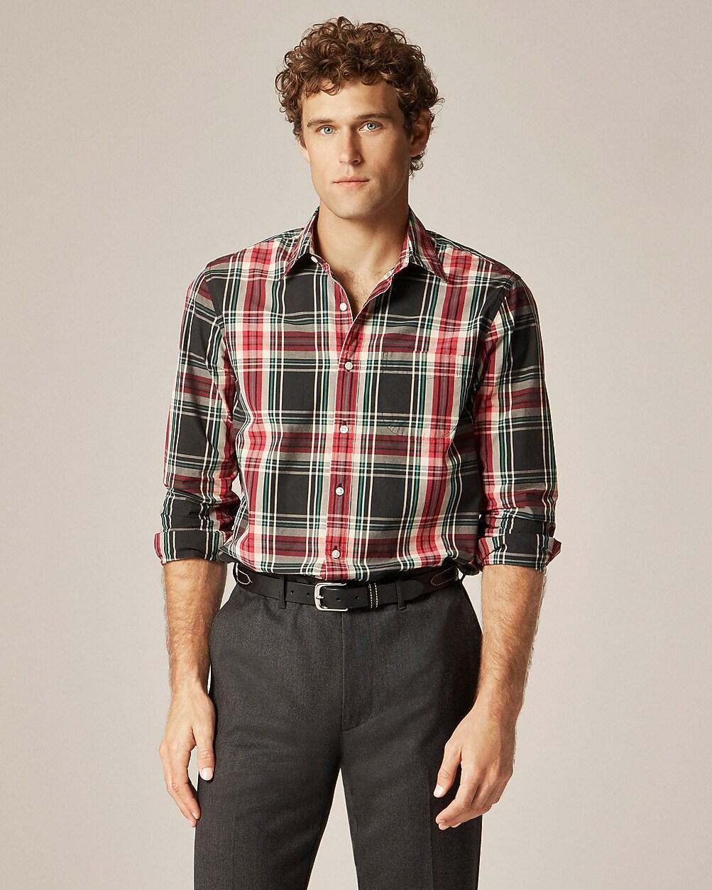 Slim Secret Wash cotton poplin shirt with point collar by J.CREW