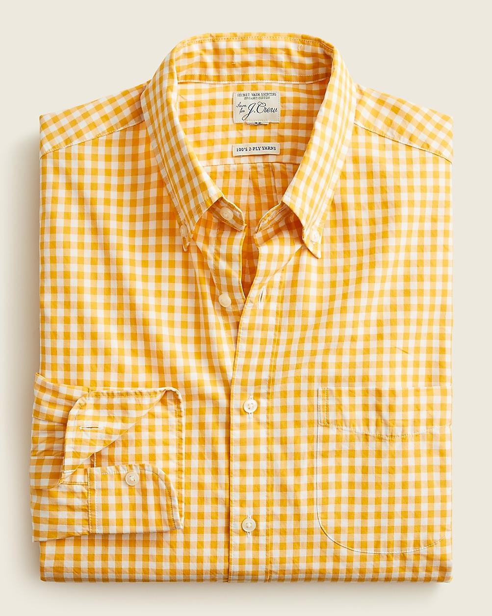 Slim Secret Wash organic cotton poplin shirt by J.CREW